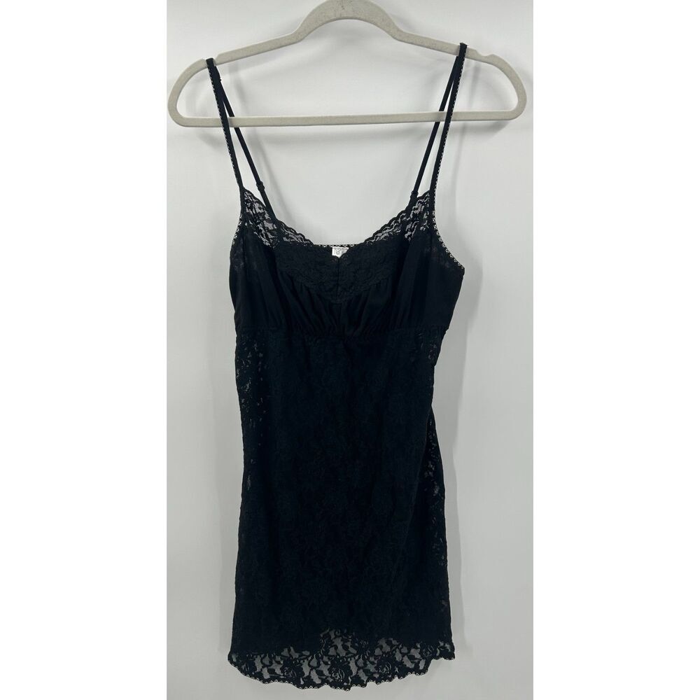 Hanky Panky Signature Lace Chemise Slip Dress Black Lace Size XS/S